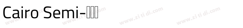 Cairo Semi字体转换